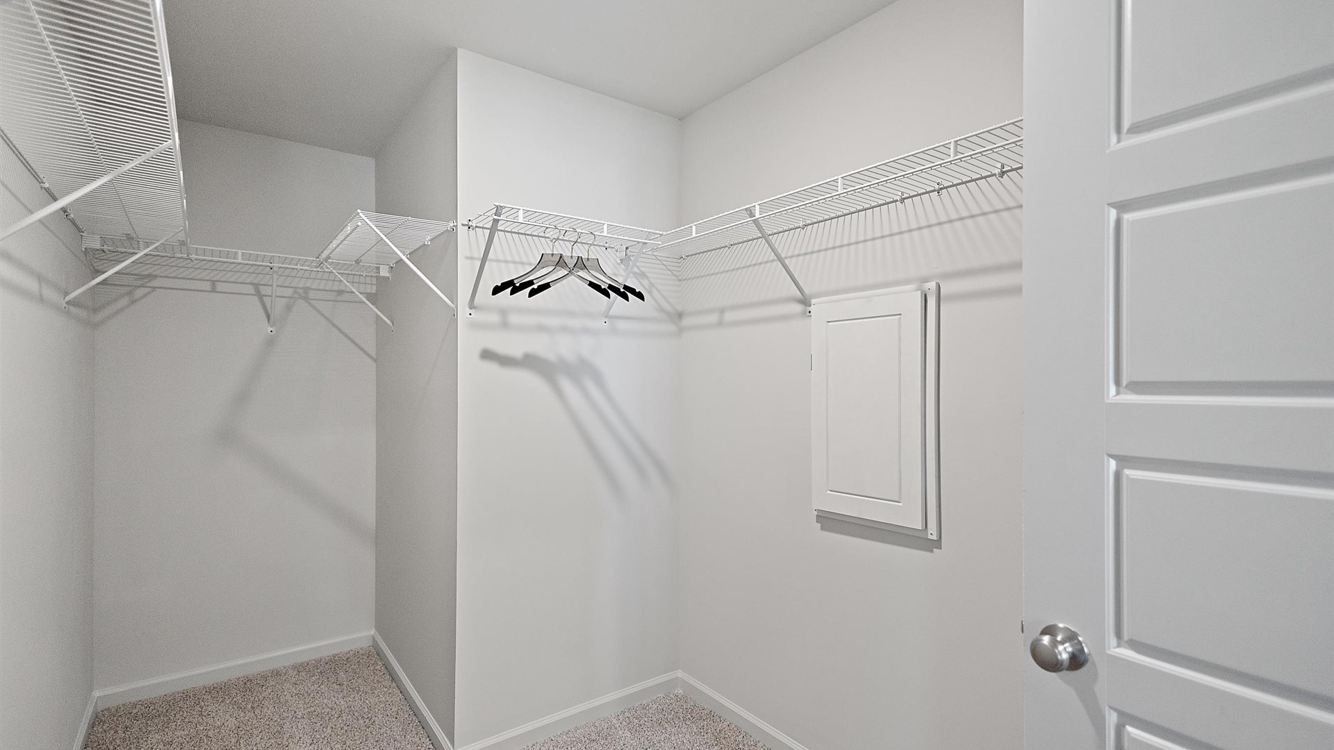 spacious walk in closet