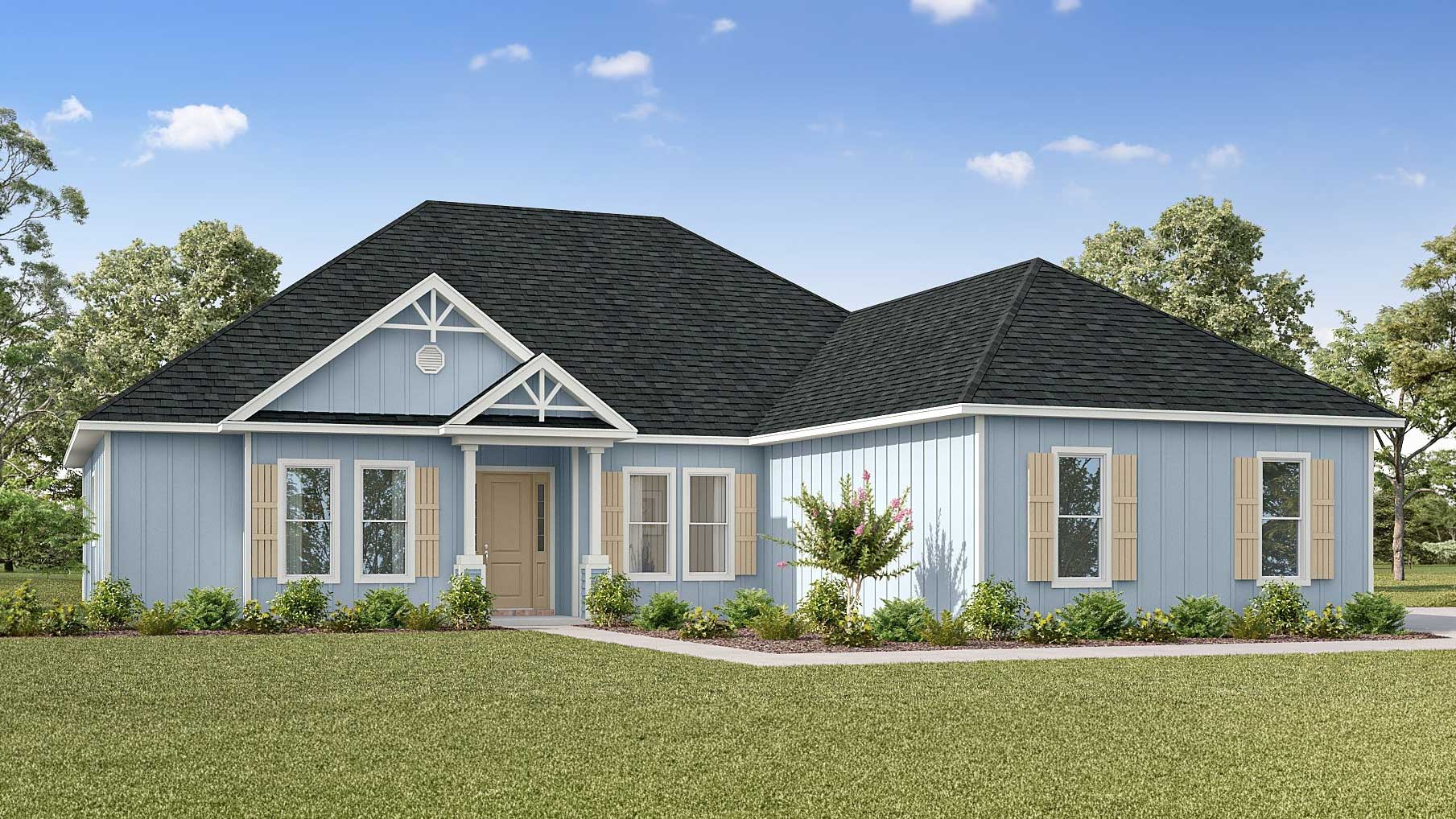 The Maude single-story floor plan in White Oak Farms