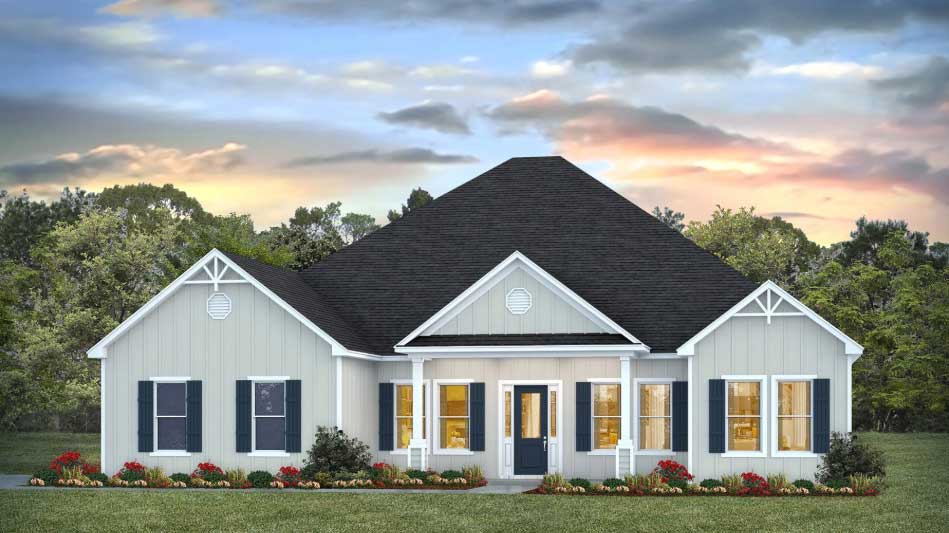 The Nadine single-story floor plan in White Oak Farms