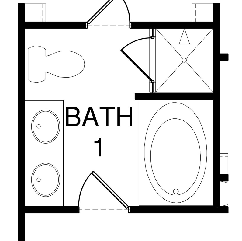 Pinehurst optional bathroom plan