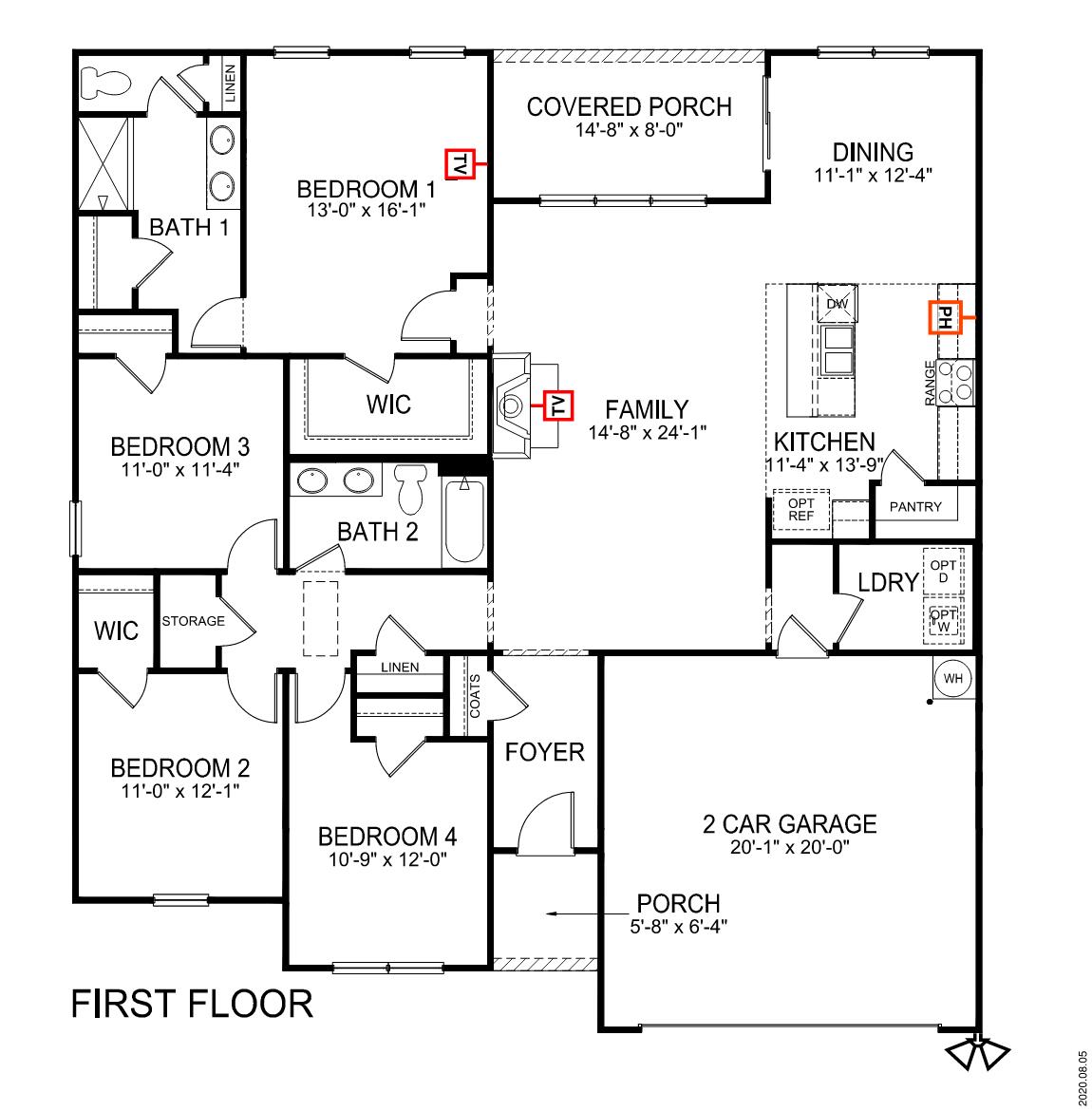 Booth first floor plan