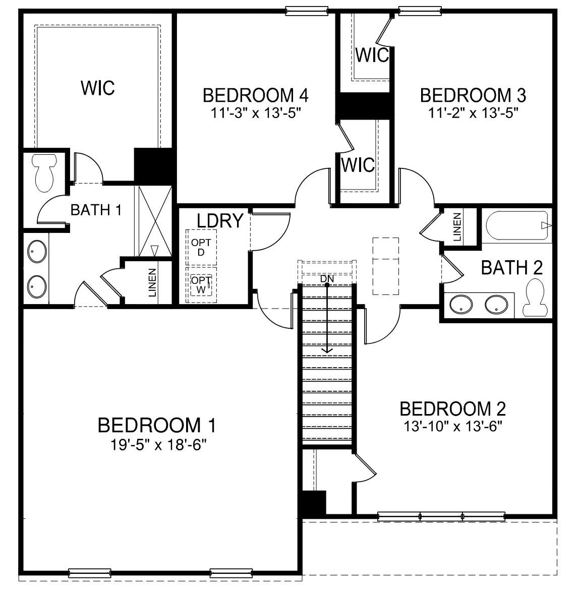Charleston second floor plan