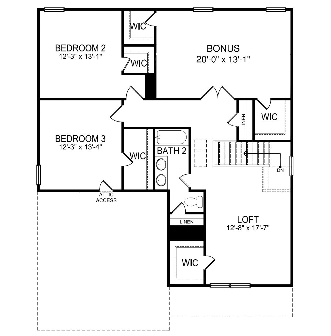 Winston second floor plan
