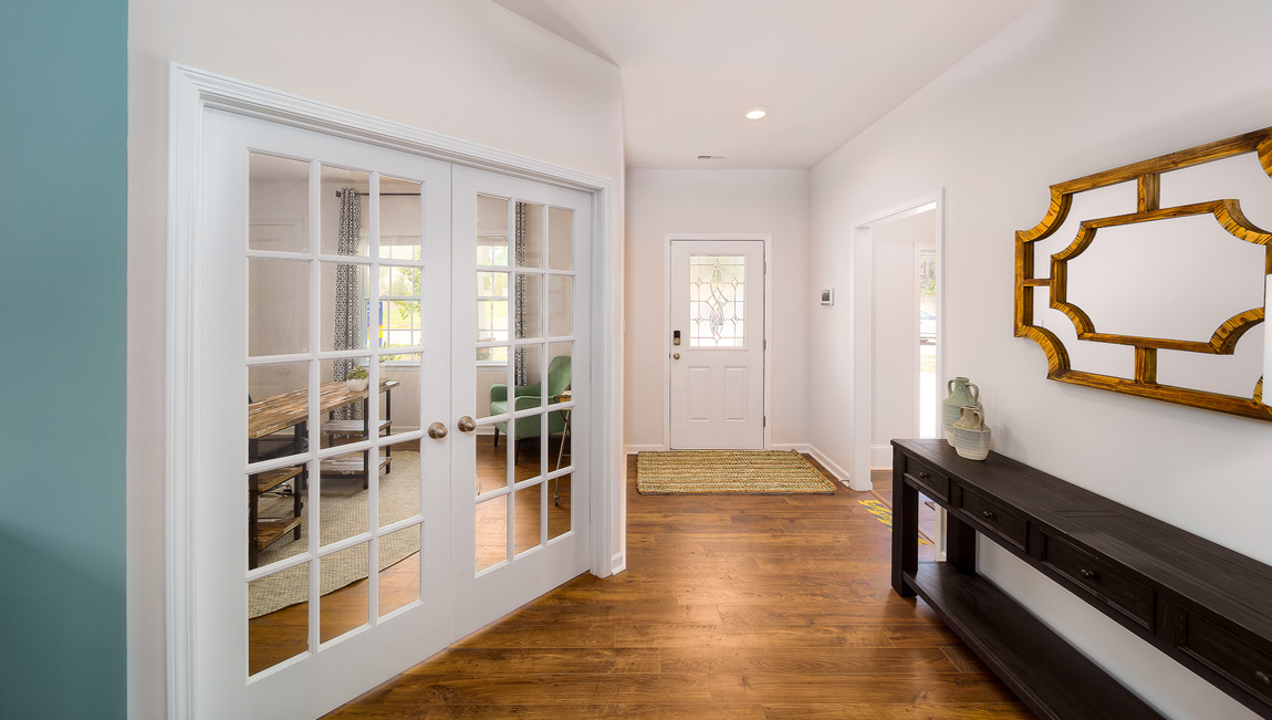 Welcoming foyer, view of front door