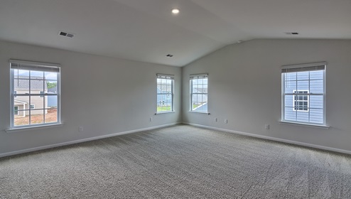 Primary carpeted bedroom  with 4 windows