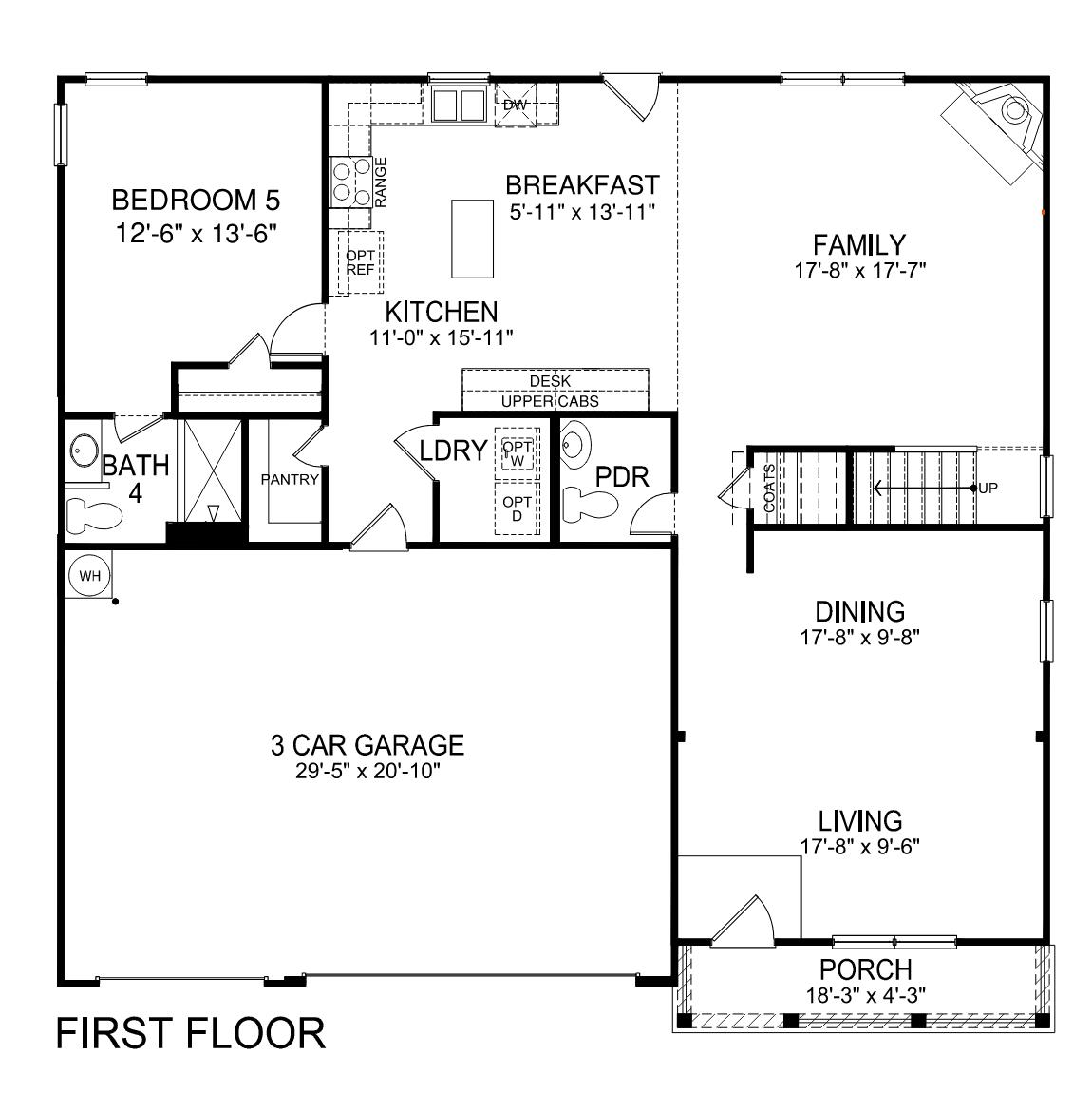 Georgetown first floor plan