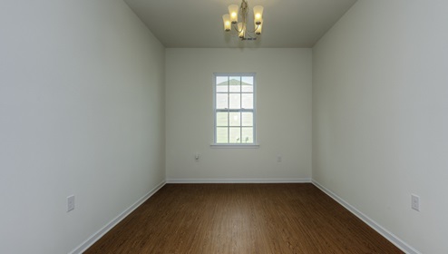Dining room with small window