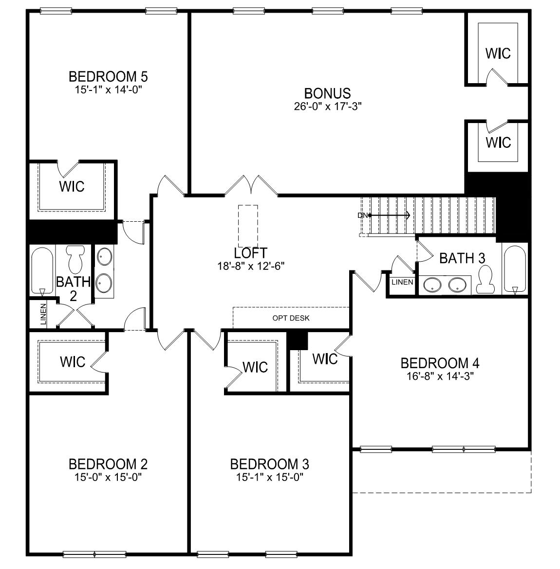 Hatteras second floor plan