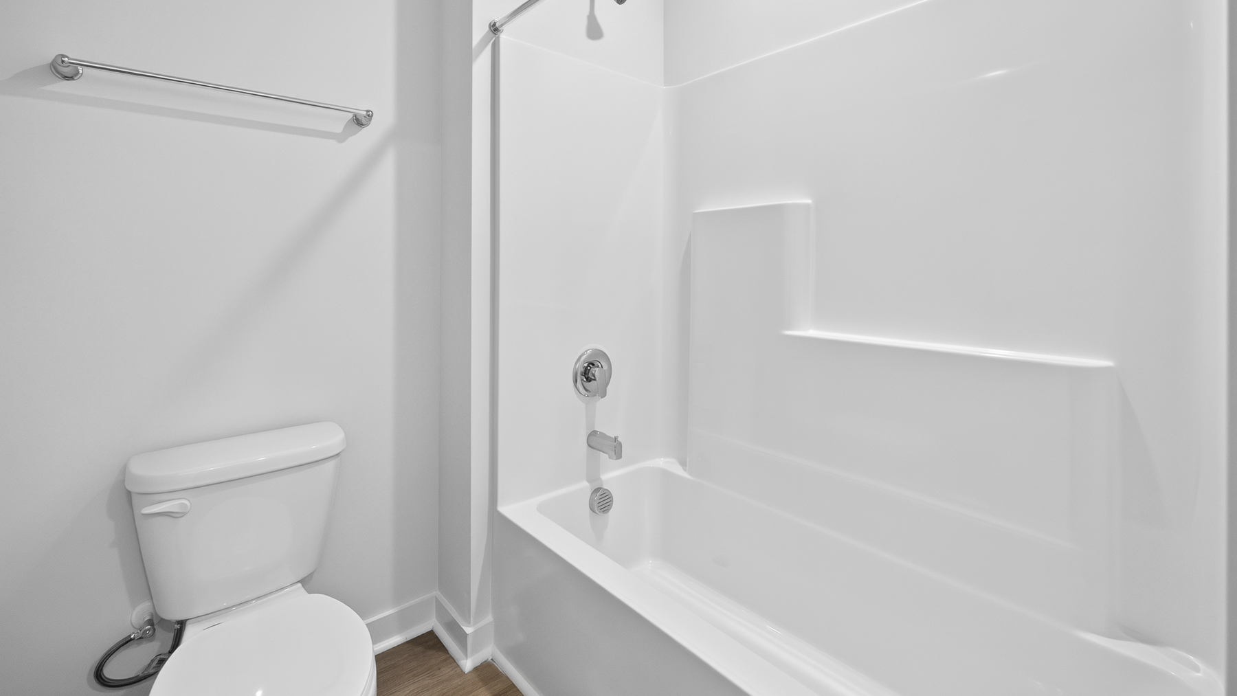Bathroom with tub shower combination