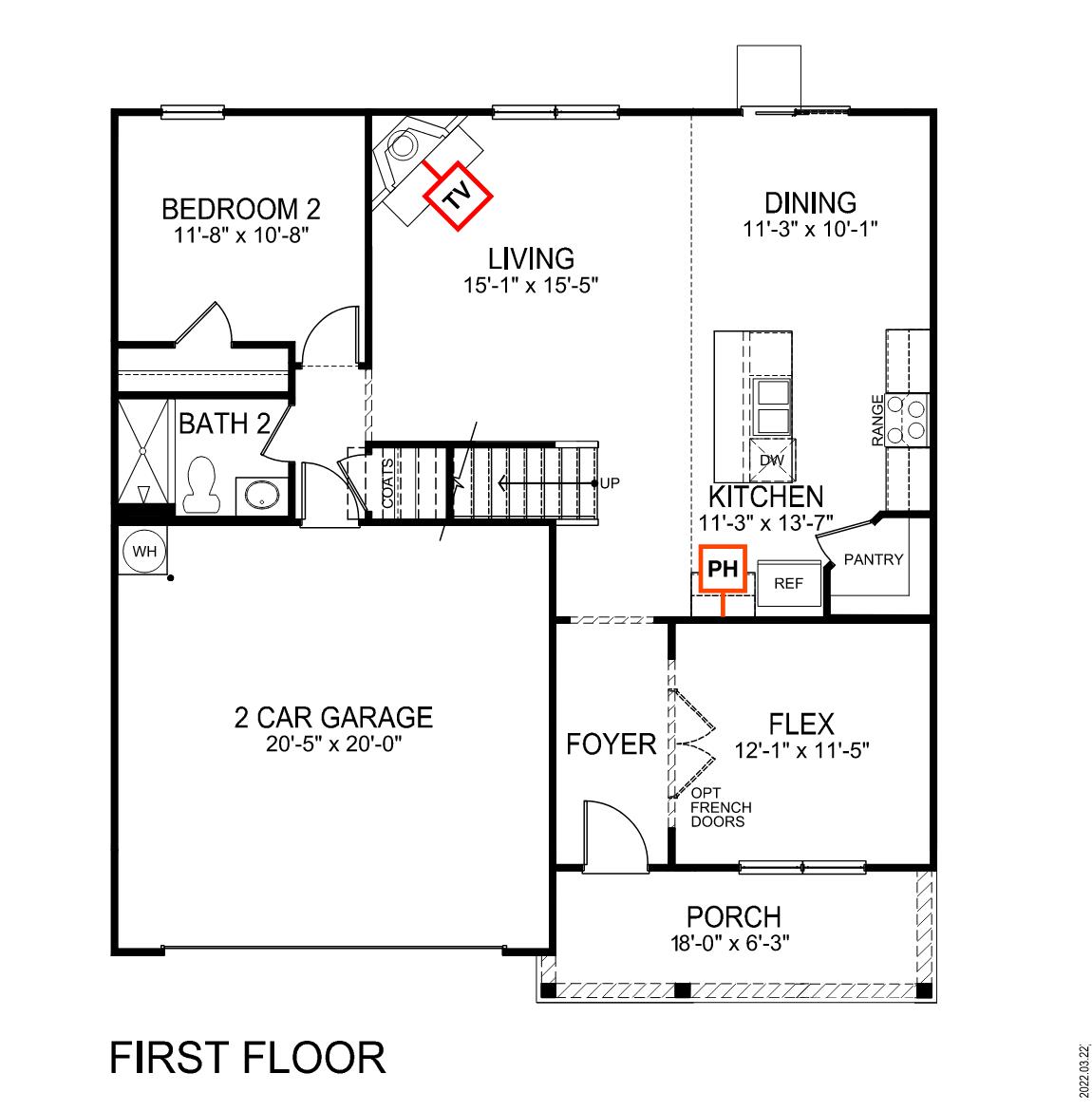 Floor Plan in Brandon Creek Gastonia, NC D.R. Horton