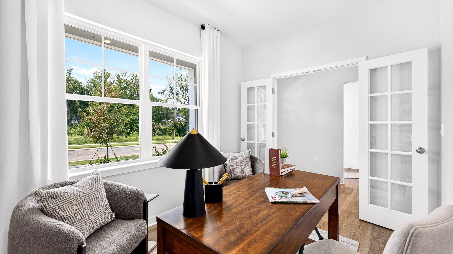 Office flex area with windows