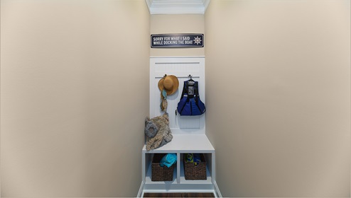 Drop zone by garage and laundry room