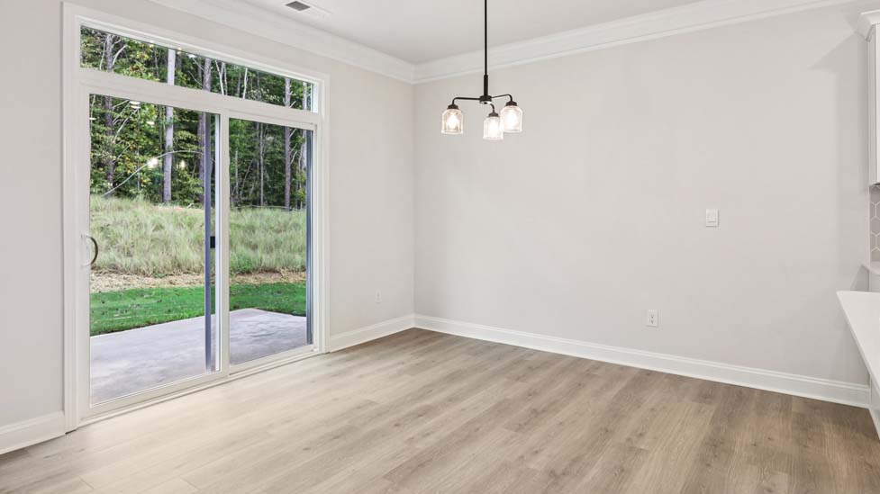 Breakfast area off the kitchen with large window
