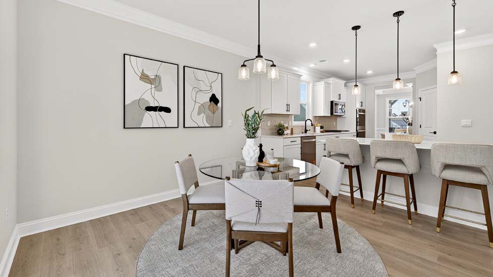 Breakfast area off the kitchen with large window