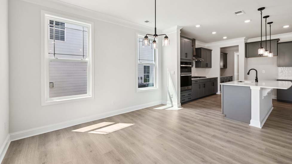Breakfast area with sliding glass back door