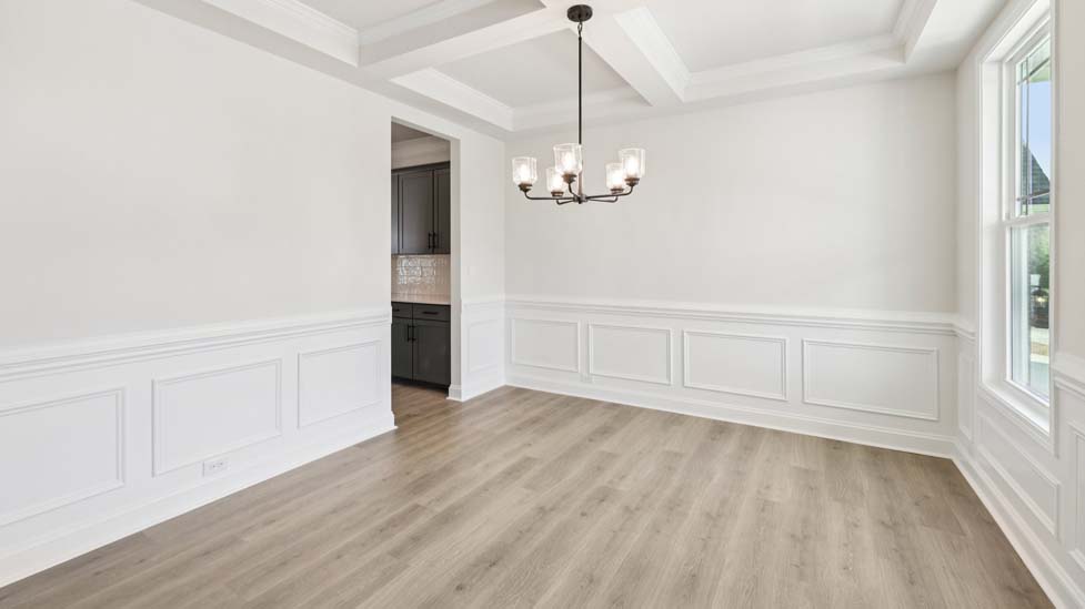 Dining area with large windows