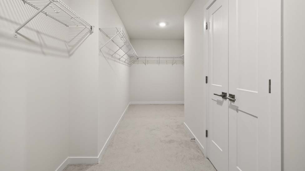 Carpeted walk in closet