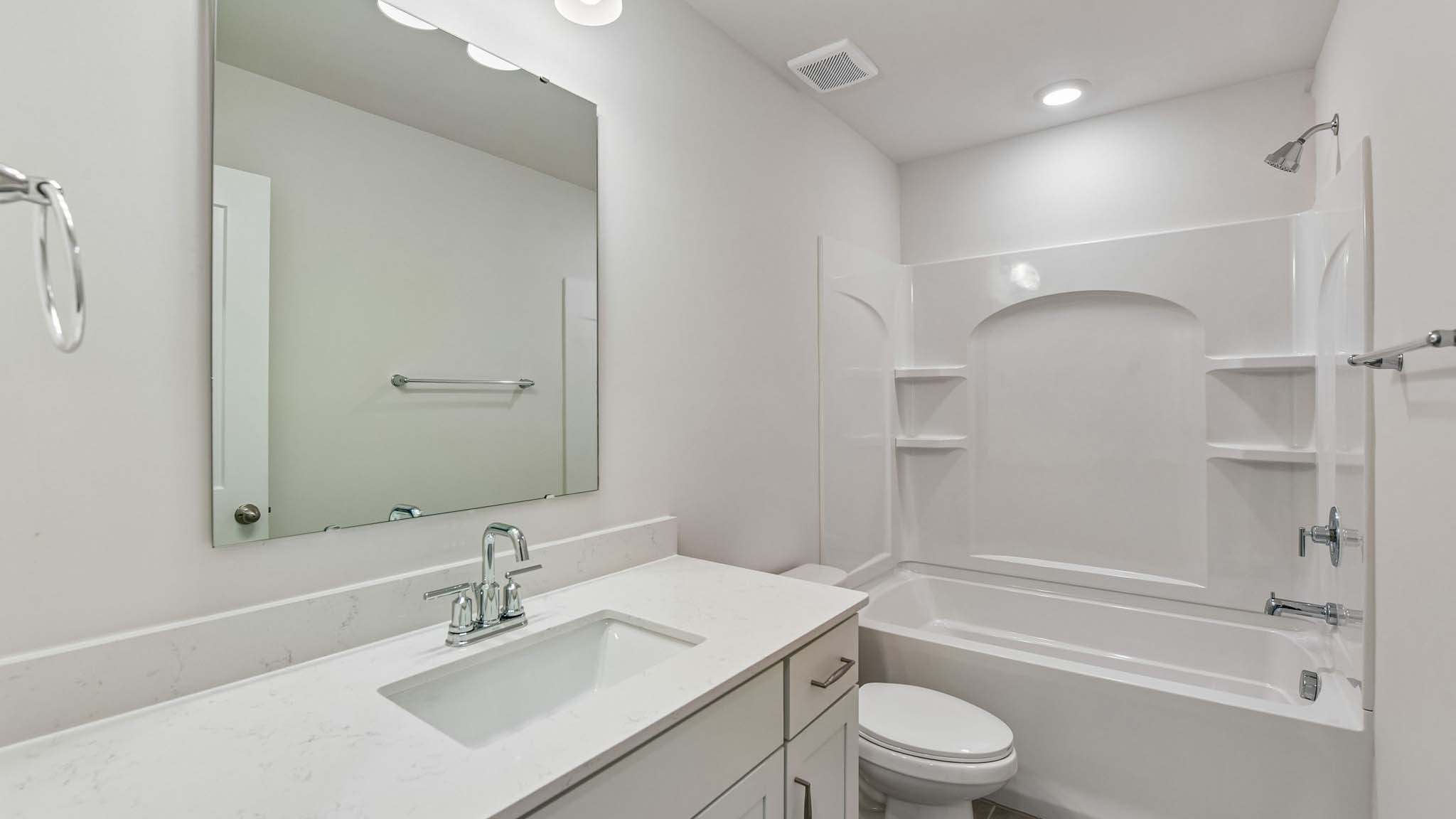 Bathroom with tub shower