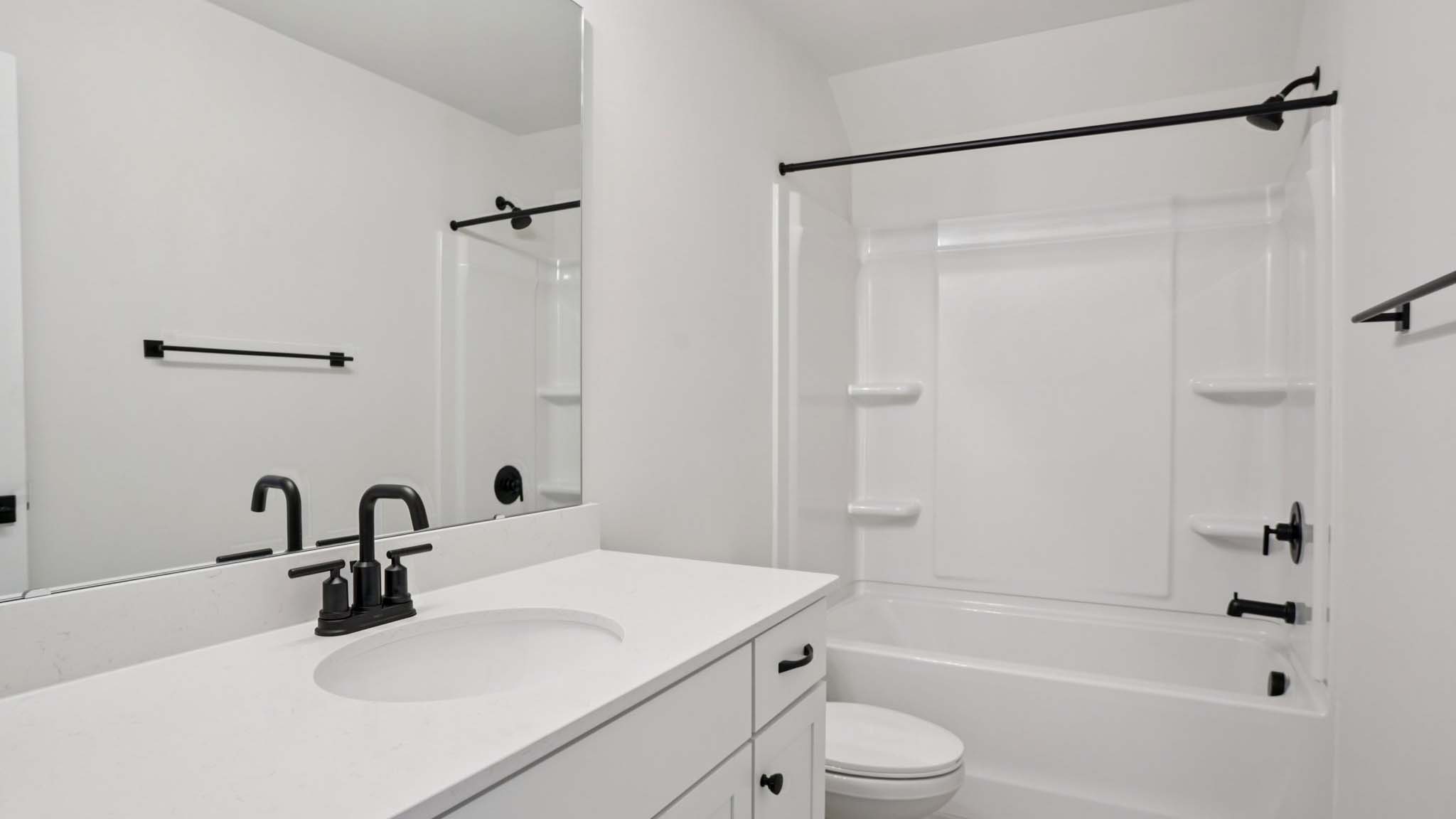 Bathroom with tub shower