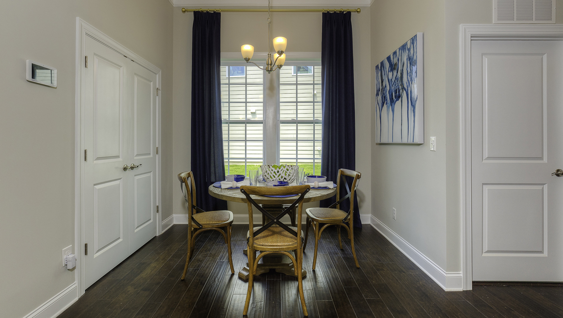 Casual dining area with large window