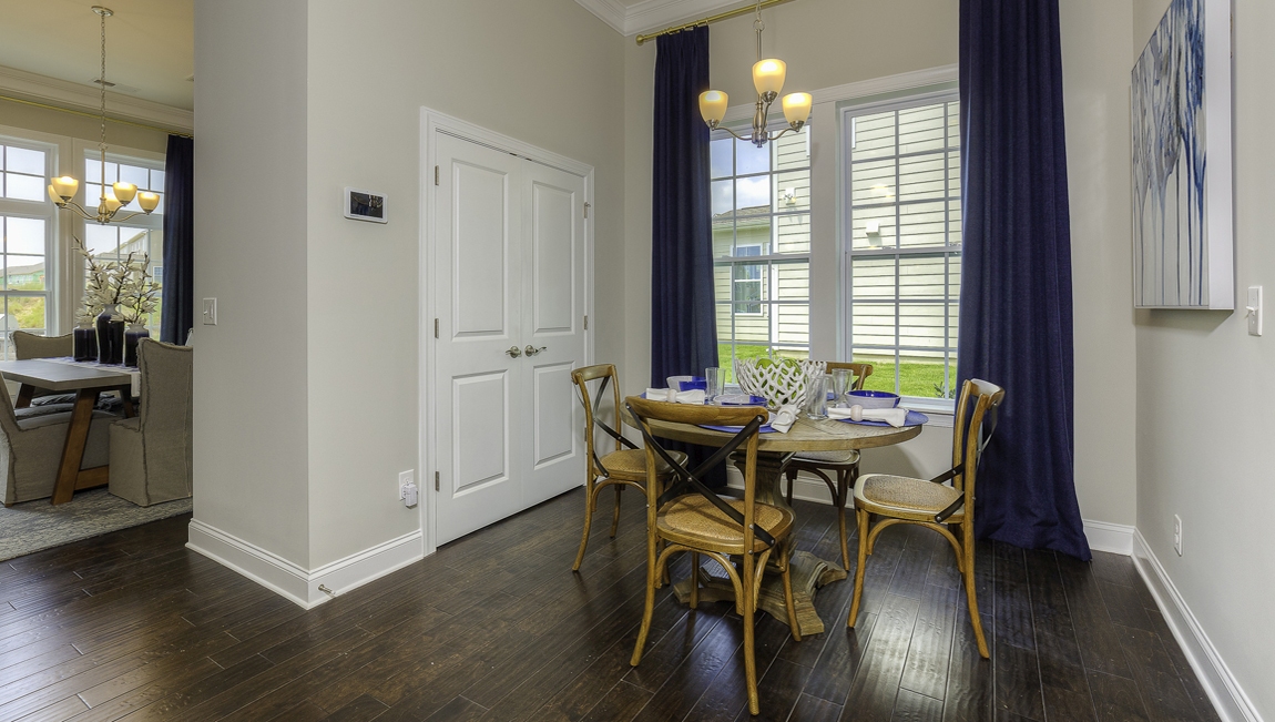 Casual dining area with large window