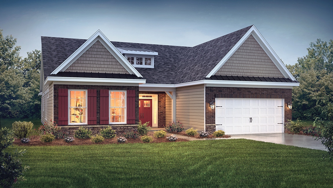 Coastal front exterior rendering in Charlotte, North Carolina