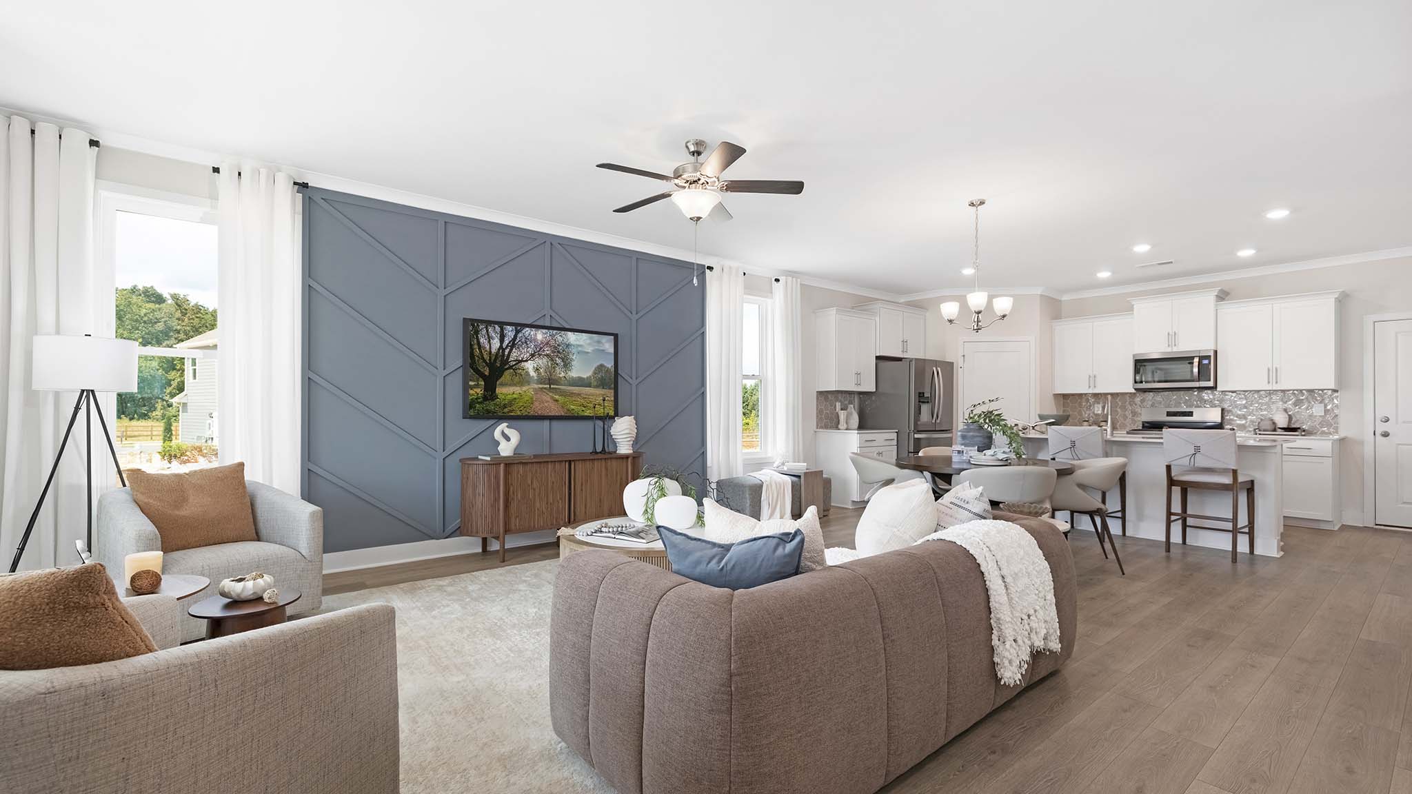 open concept living room