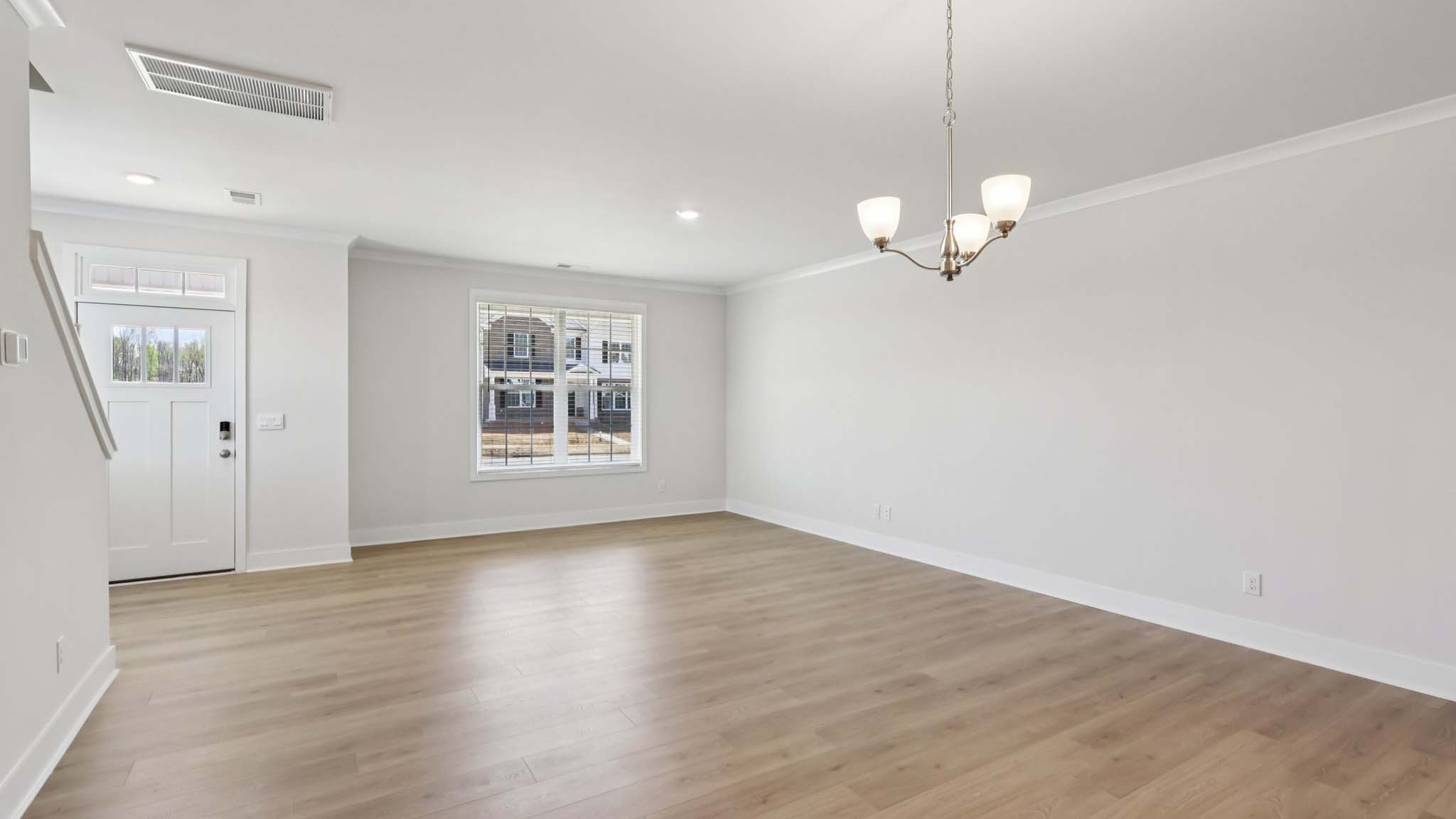 Living room with large windows