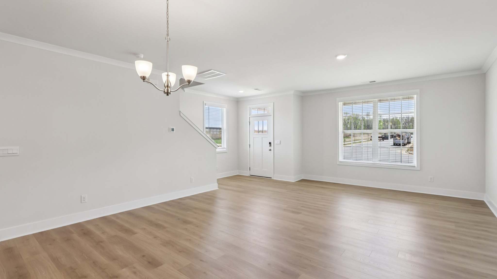 Living room with large windows