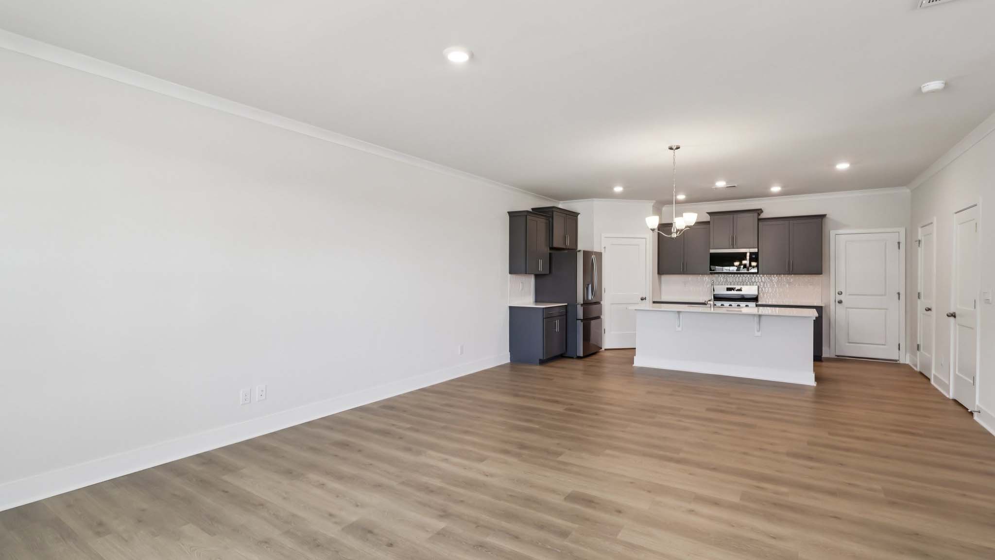 Living room with large windows
