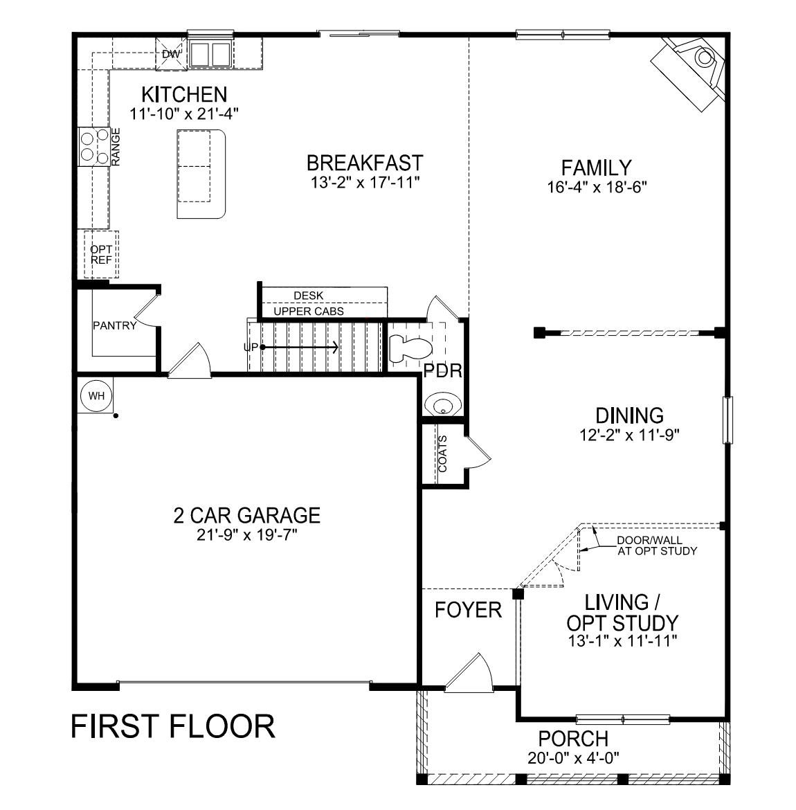 Columbia first floor plan