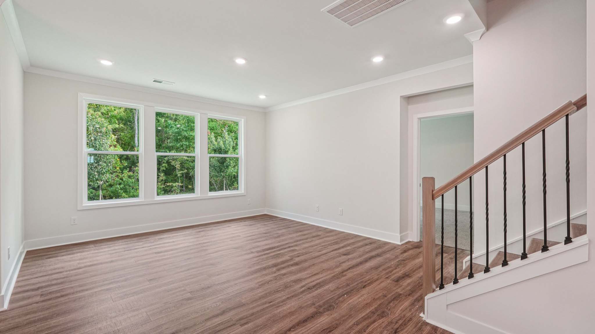 Living room with large windows