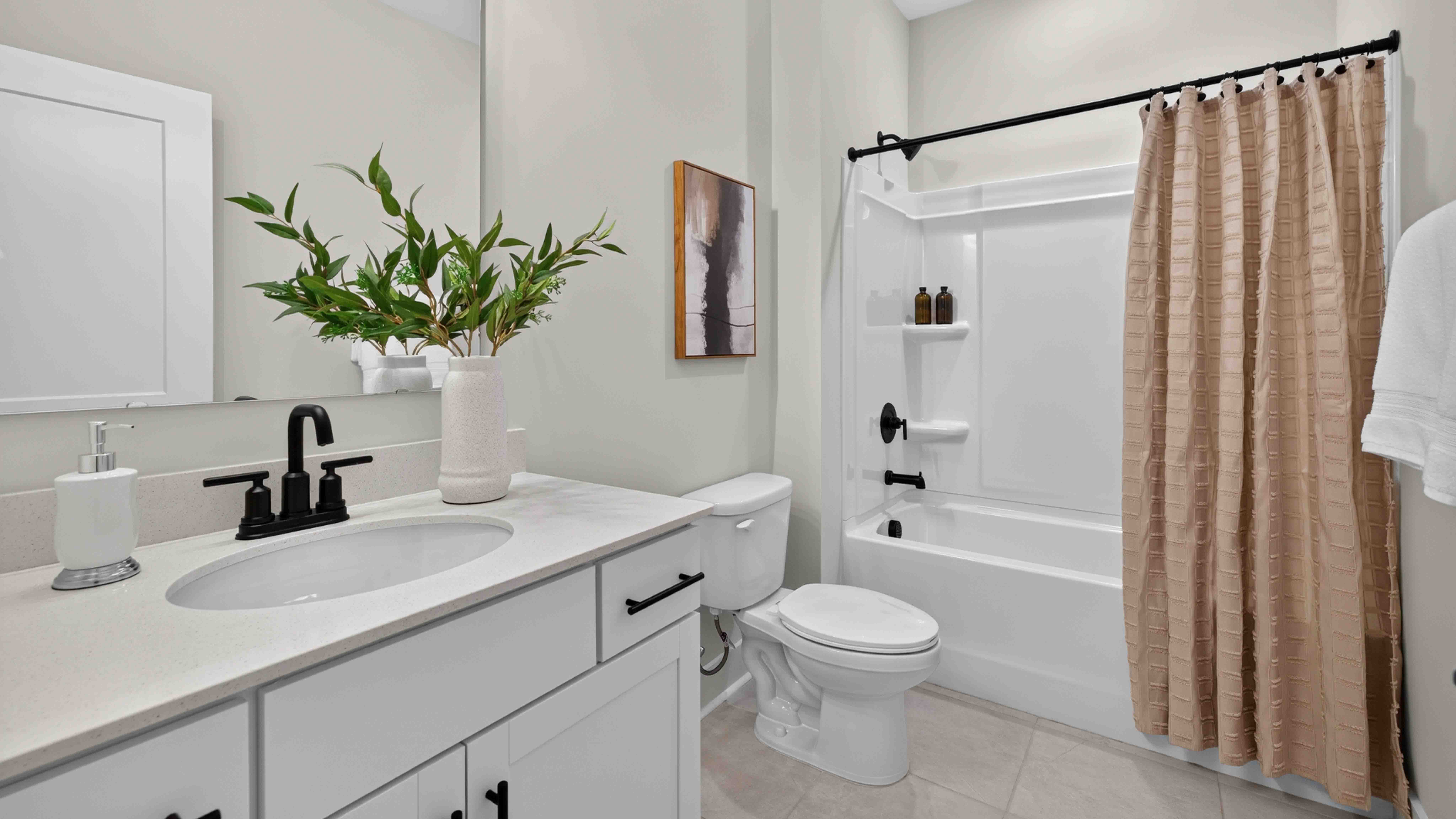 Bathroom with tub shower