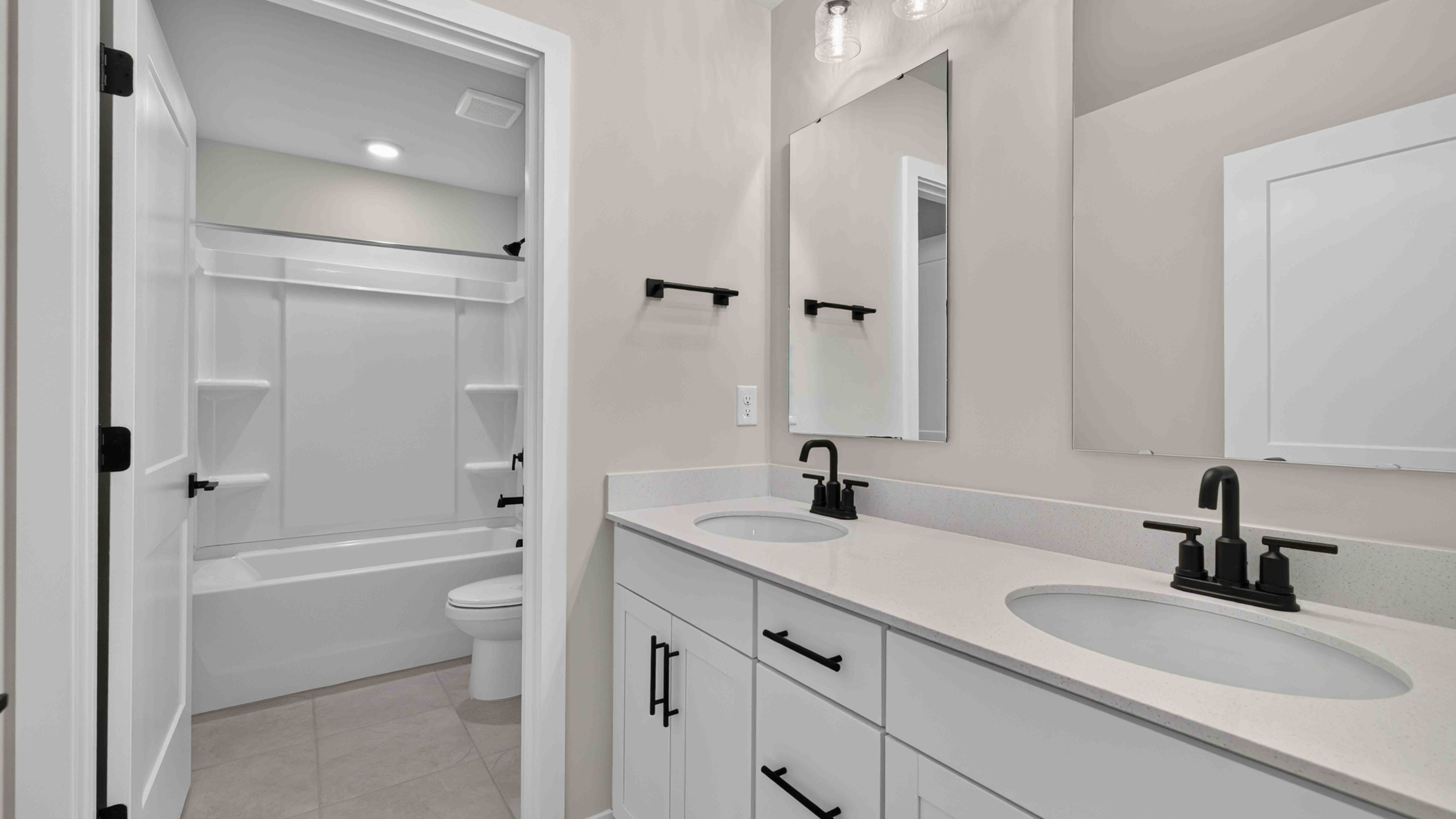 Bathroom with tub shower