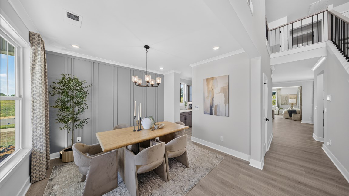 Dining area with open floor plan