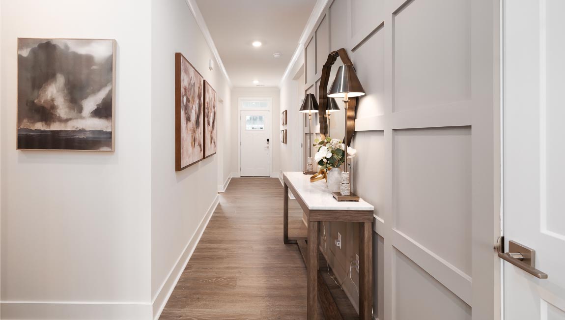 Birch model welcoming foyer