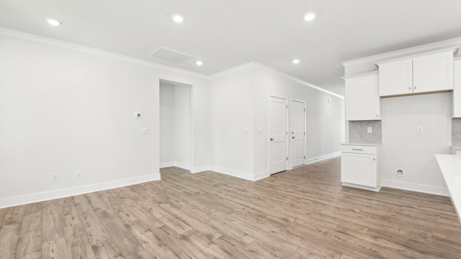 Living room with large windows