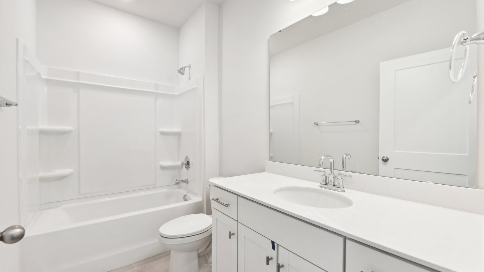 Bathroom with bathtub and shower combination