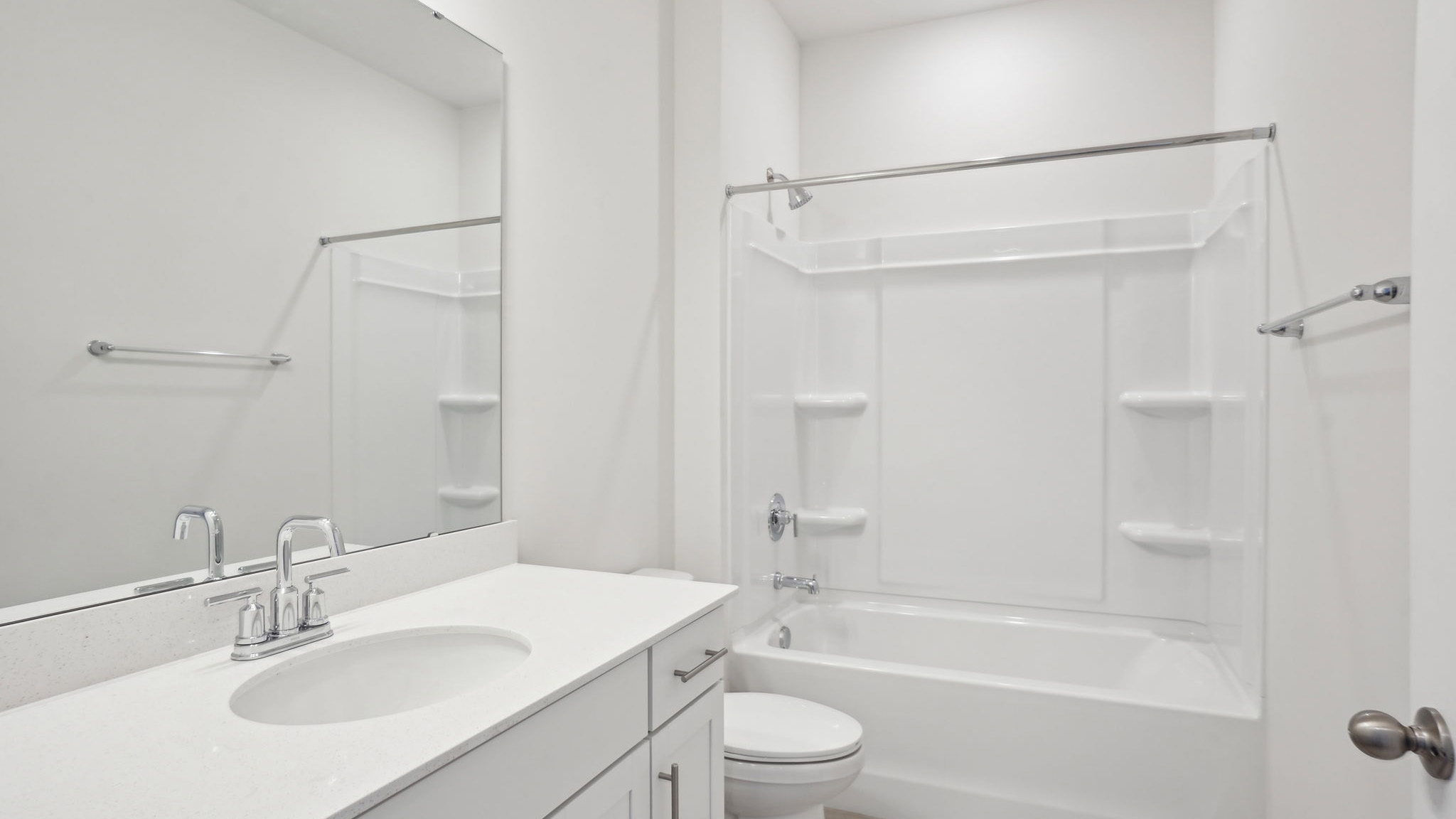 Bathroom with bathtub and shower combination
