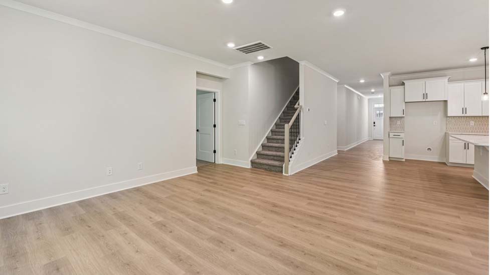 Living room with large windows