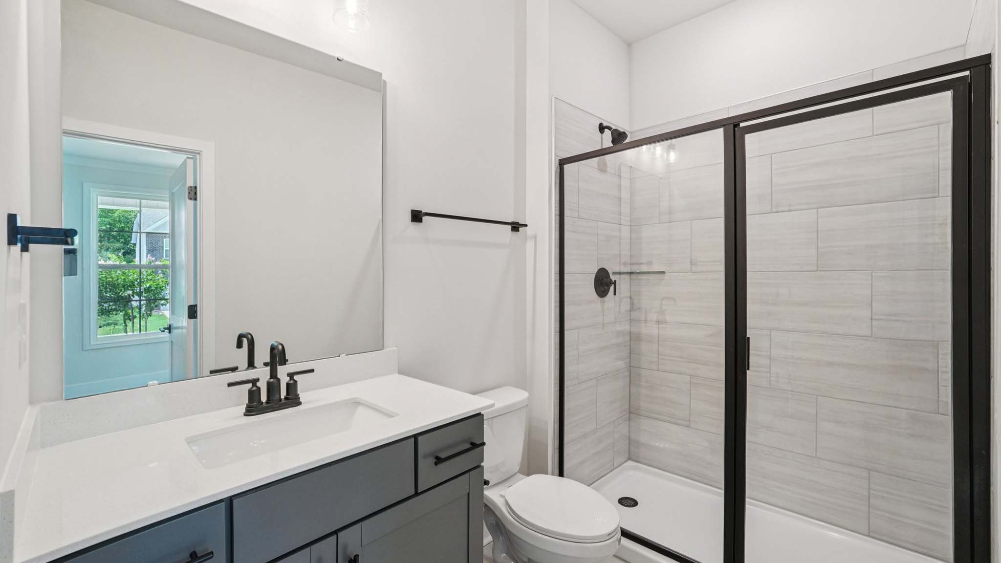 bathroom with standing shower