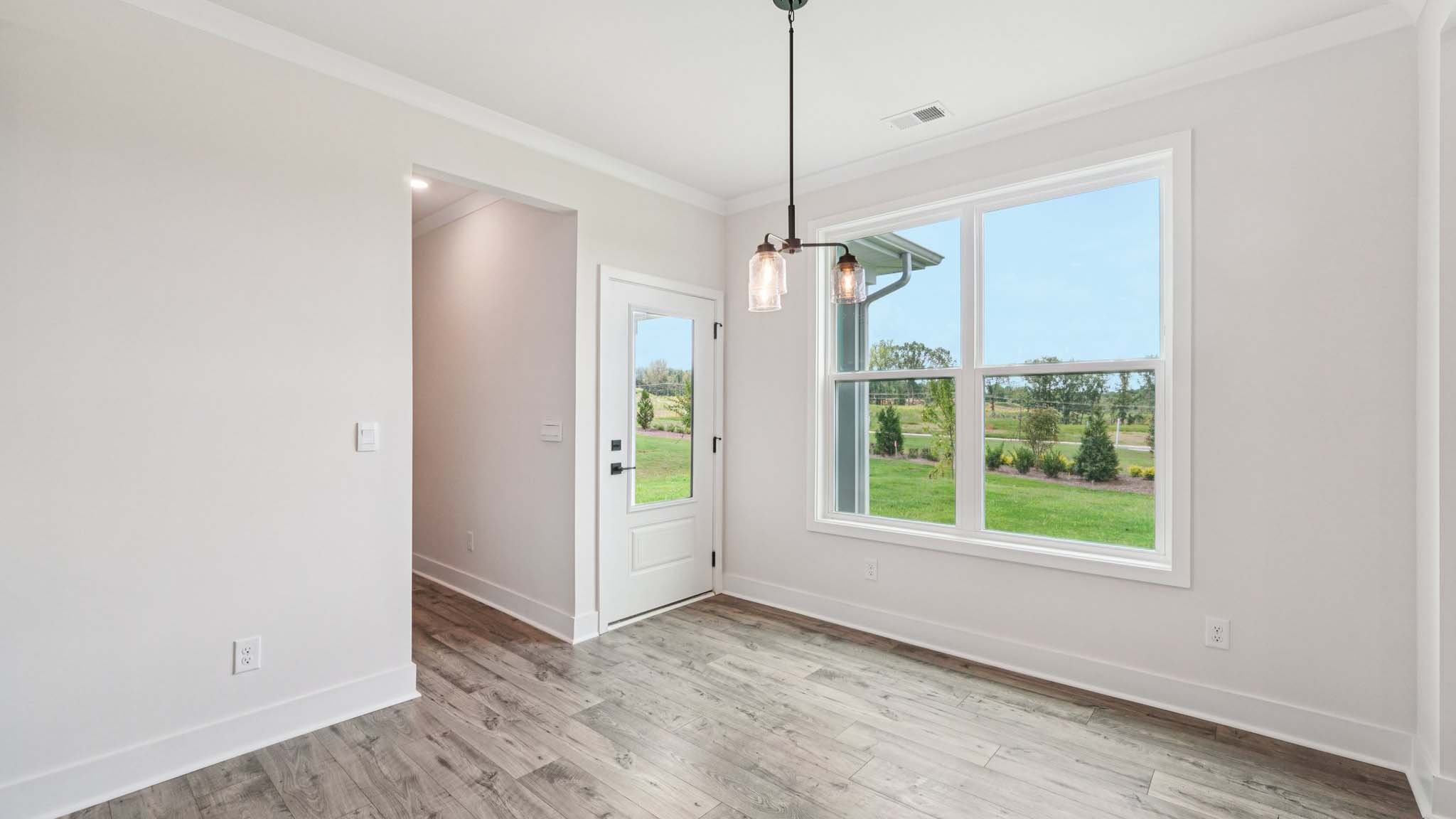 Dining room with large window