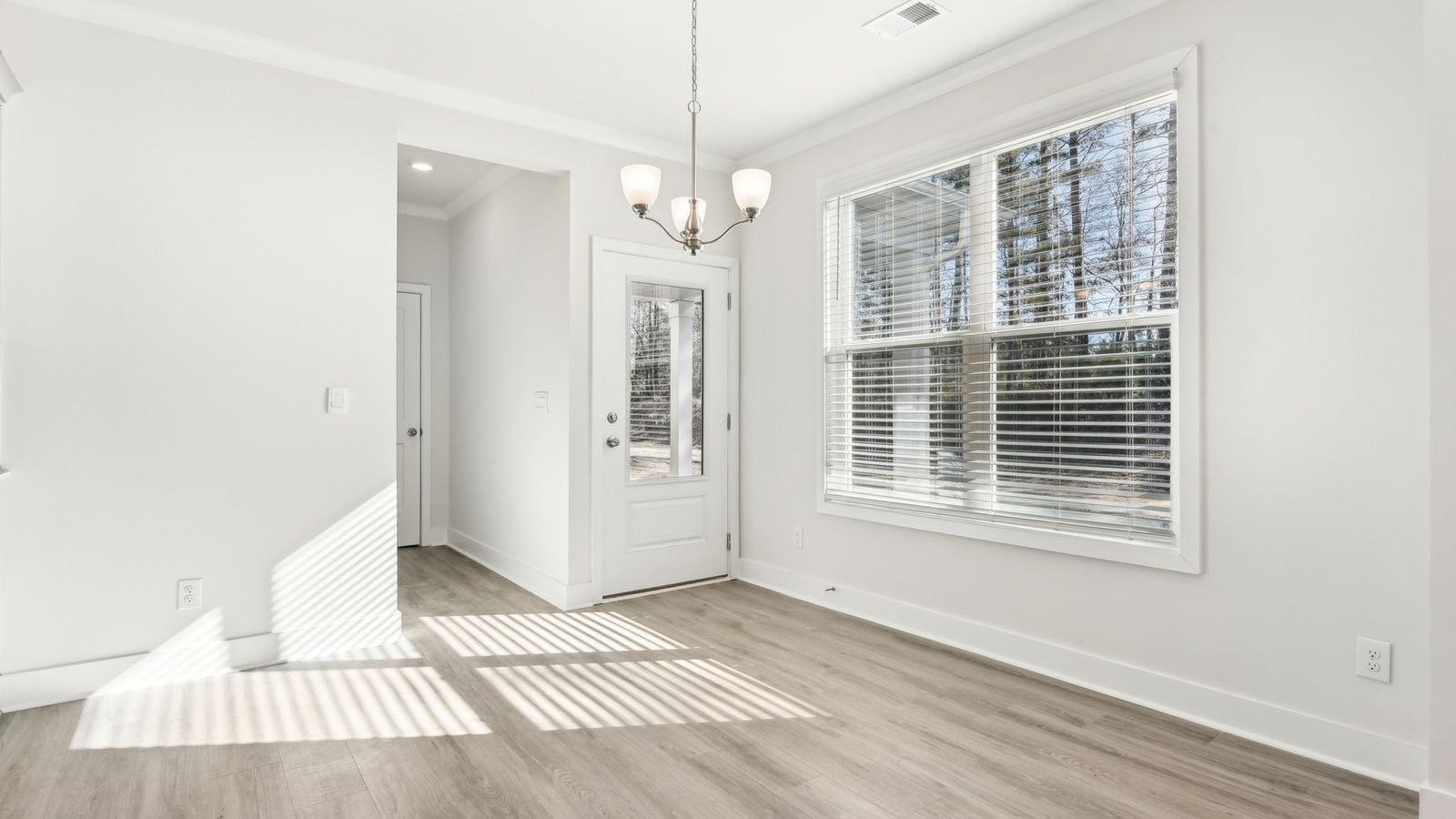 Dining room with large window
