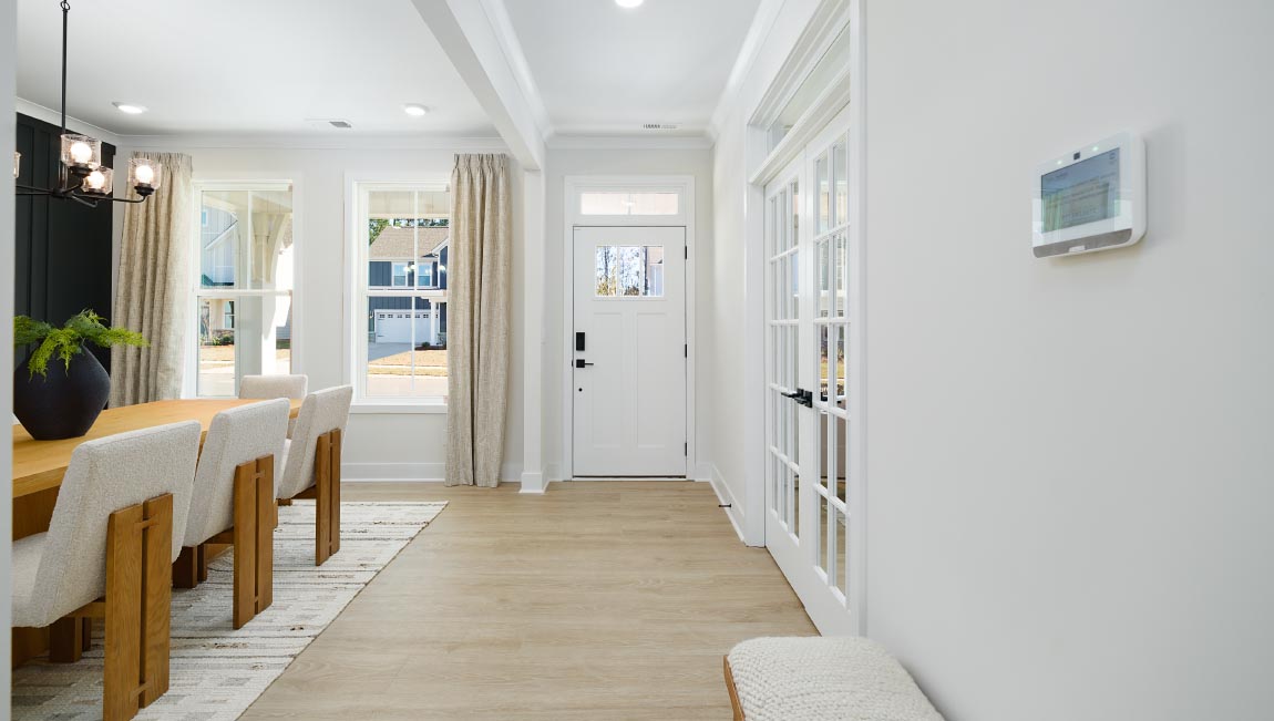 Welcoming foyer view of front door