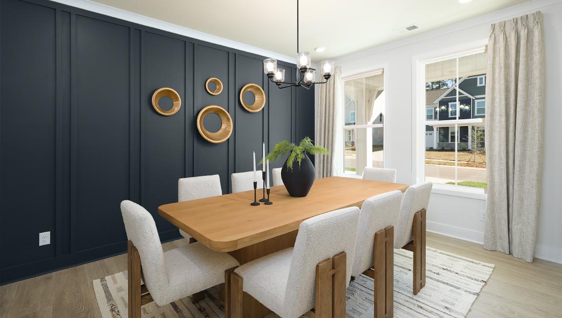 Breakfast area with sliding glass doors to patio