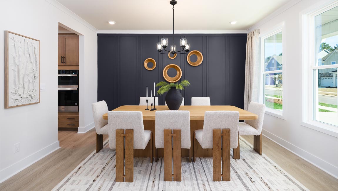 Breakfast area with sliding glass doors to patio