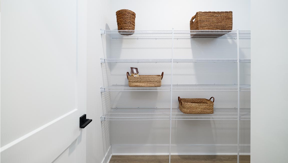 Kitchen pantry with shelves