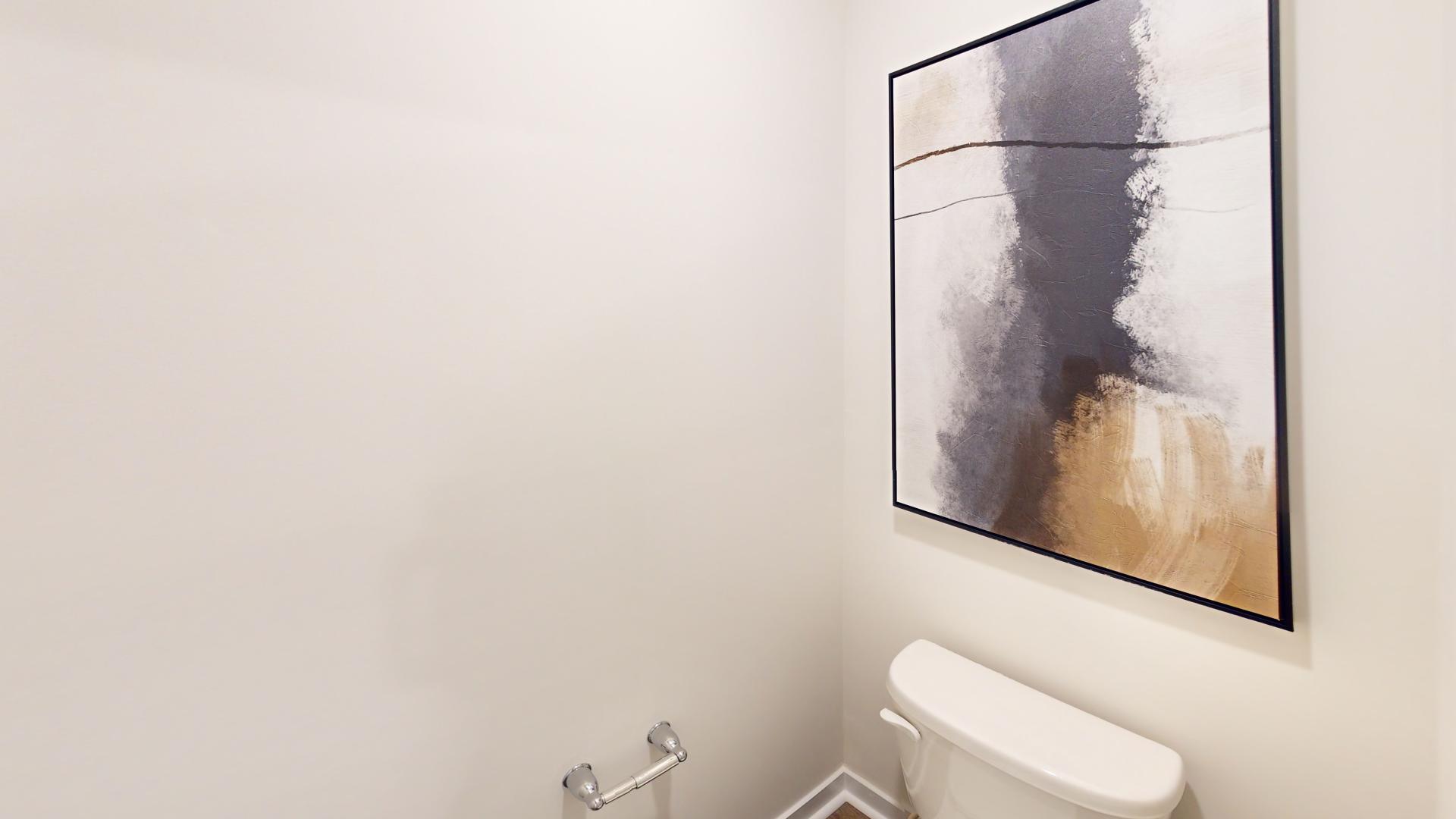 Bathroom with shower tub combination