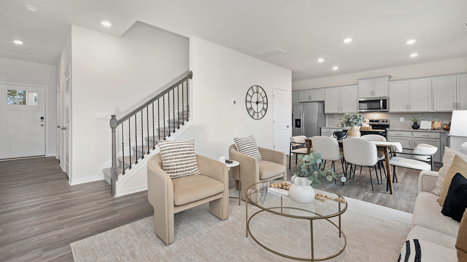 Living area next to kitchen