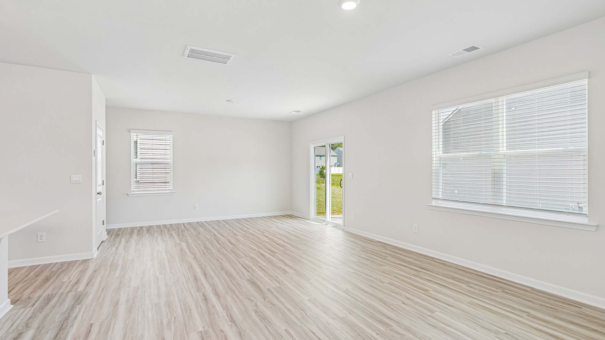 living room with electric fireplace